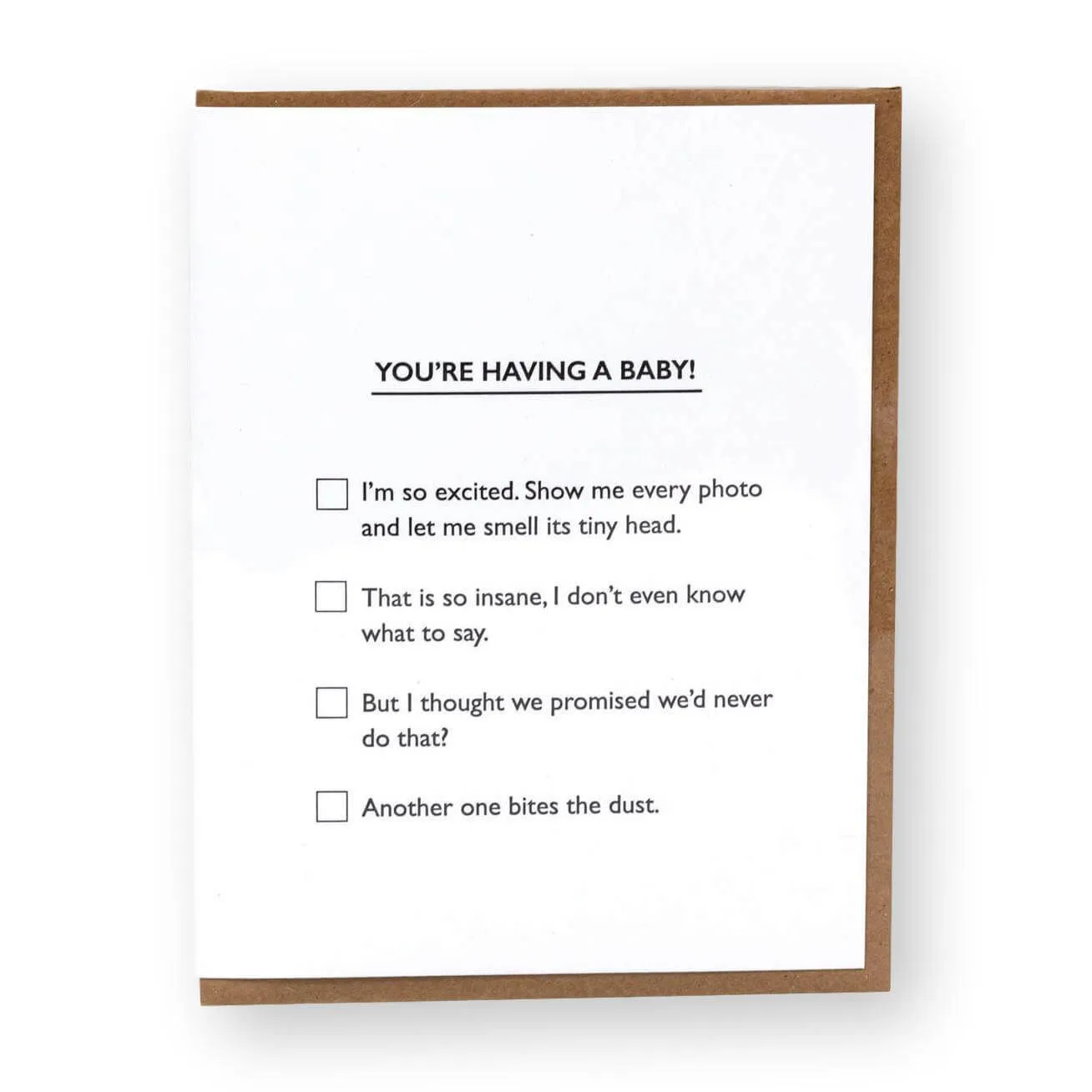 Baby Multiple Choice Card