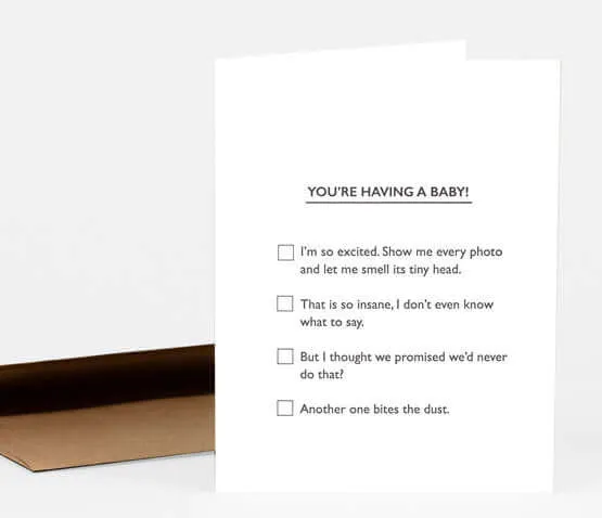 Baby Multiple Choice Card