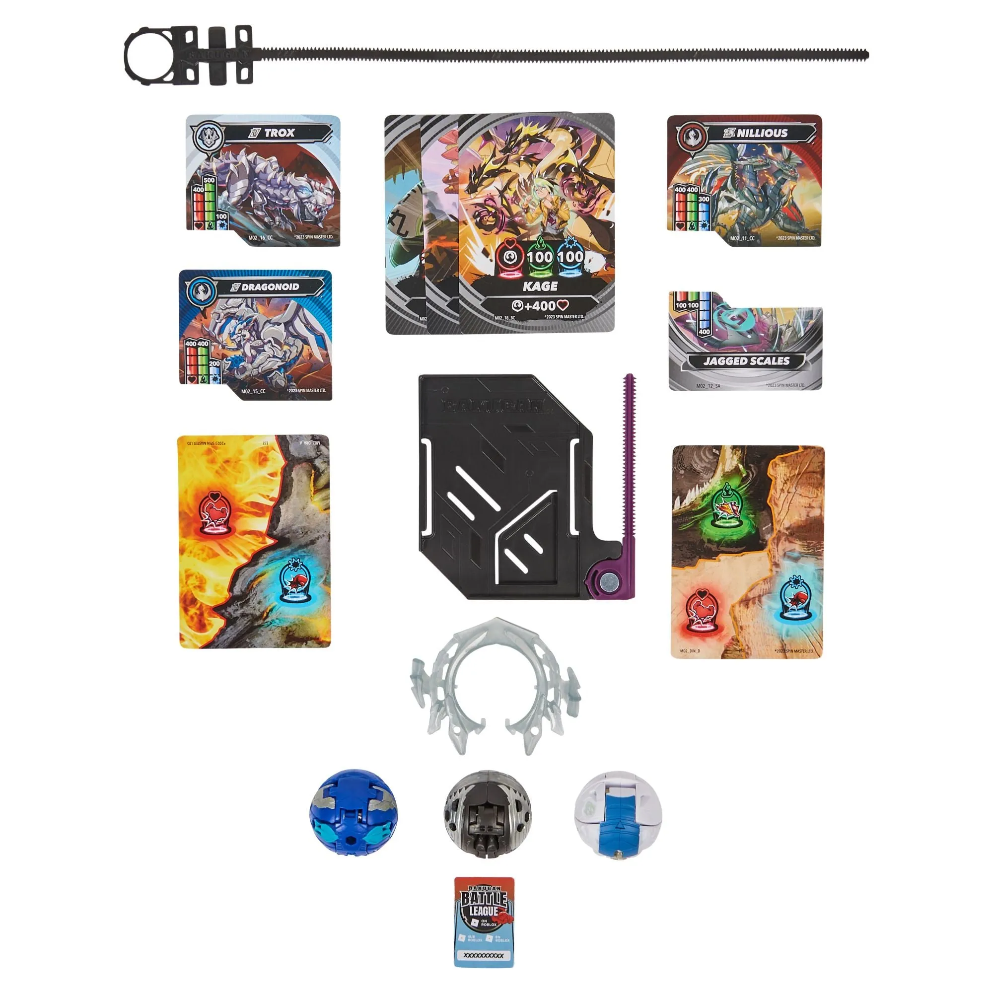 Bakugan 3.0 Starter Pack Special Attack Nillious Titanium Dragonoid Titanium Trox