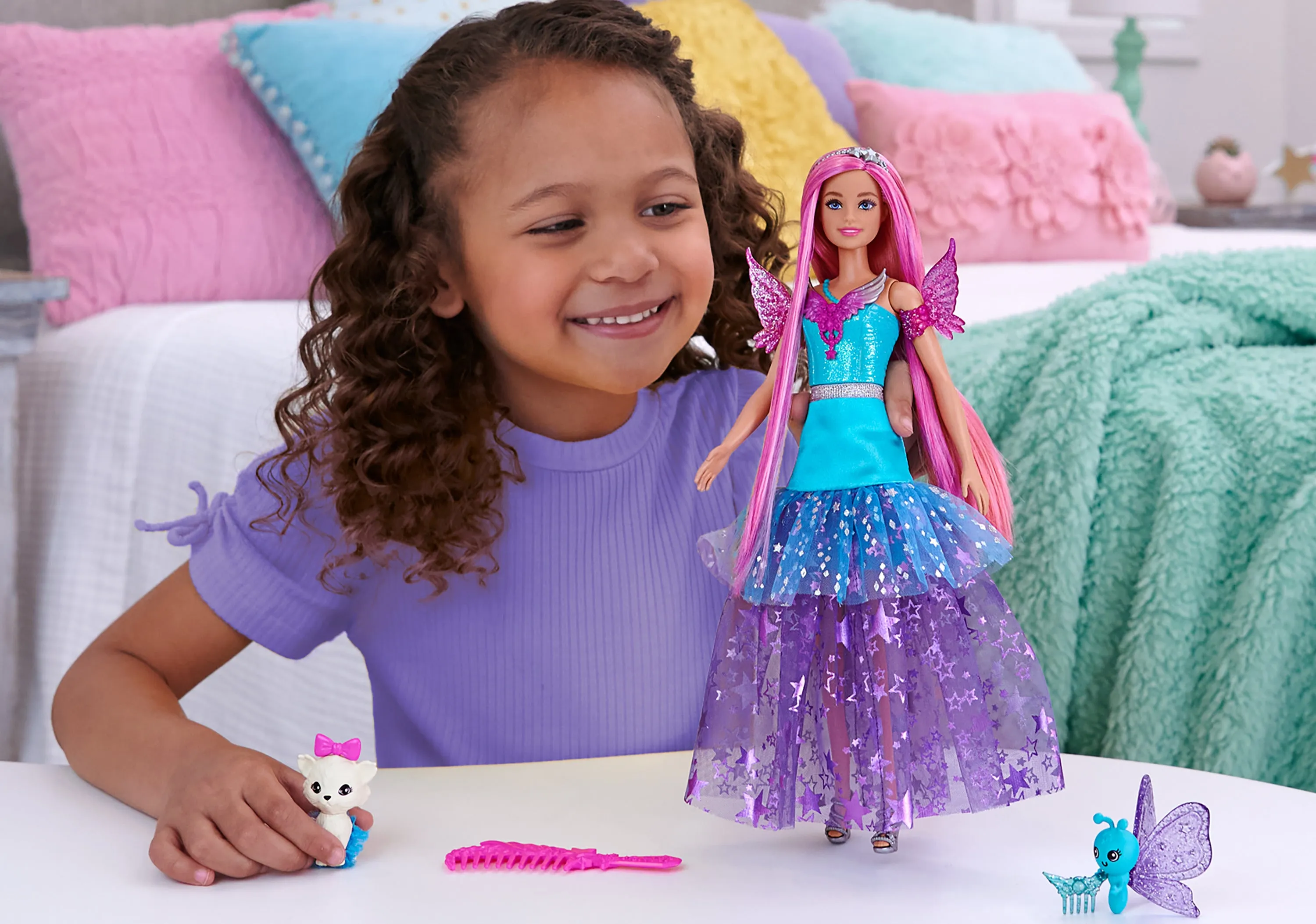 Barbie A Touch Of Magic Doll With 2 Pets - Malibu