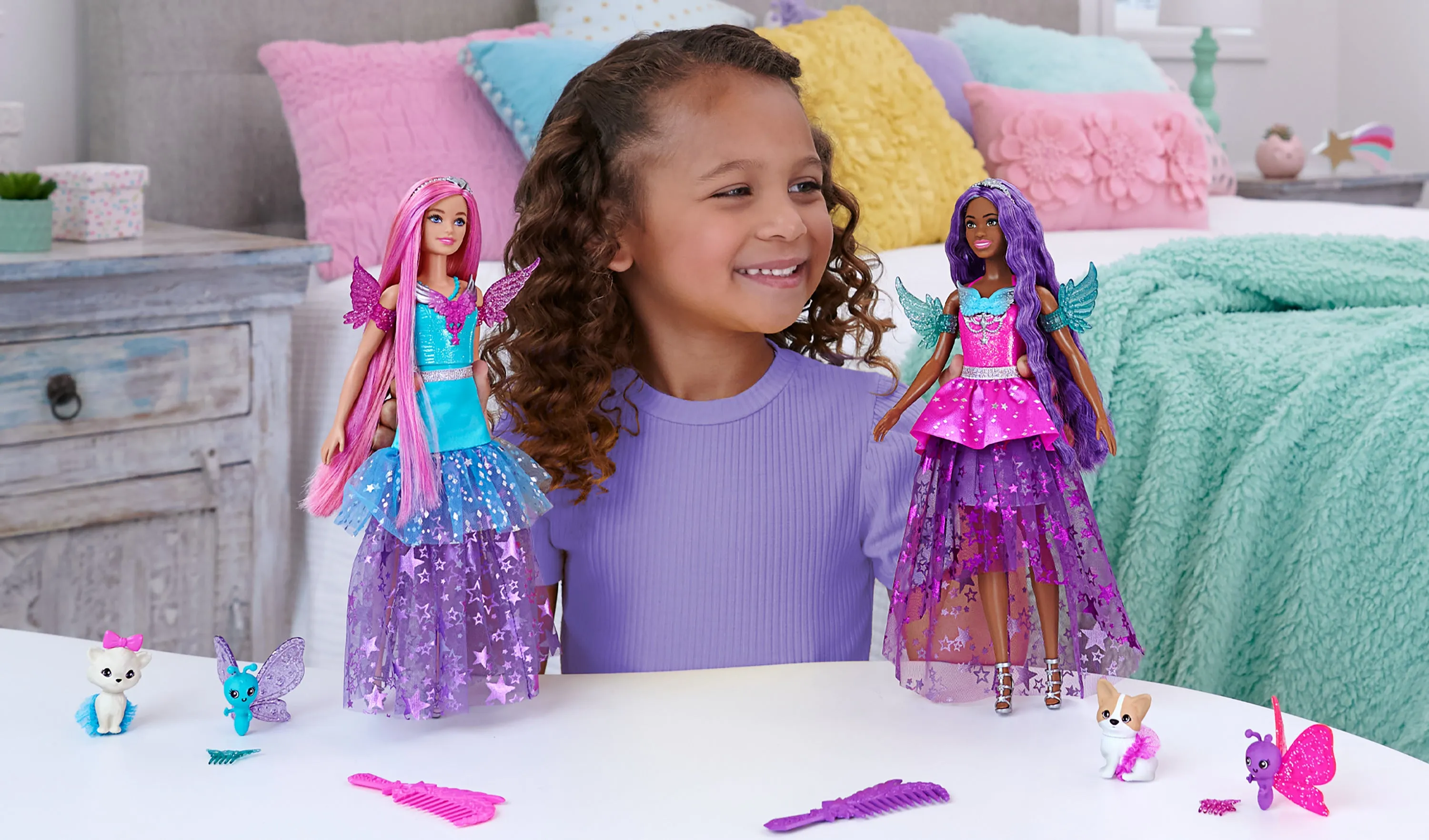 Barbie A Touch Of Magic Doll With 2 Pets - Malibu