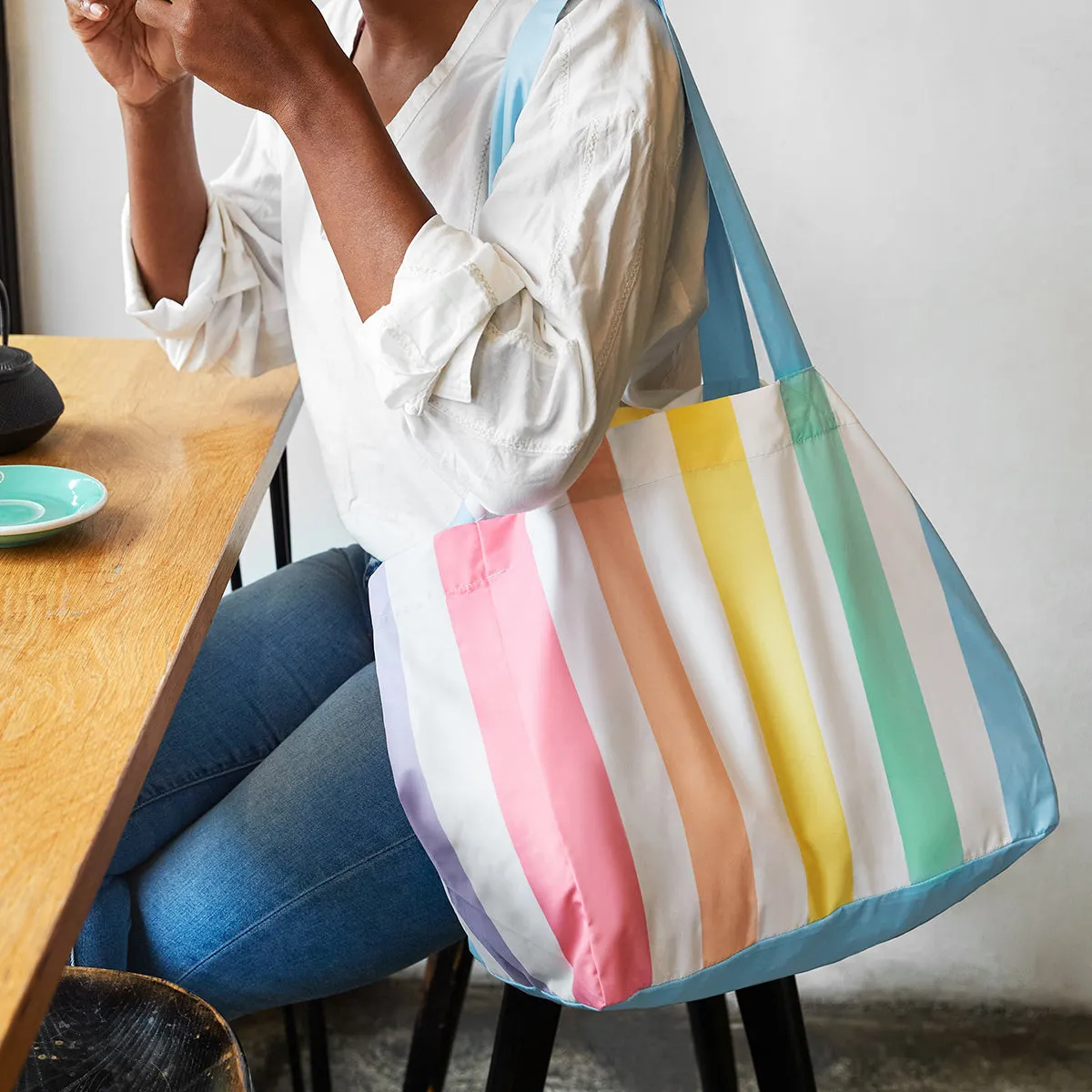 Beach Tote Bag Unicorn Waves