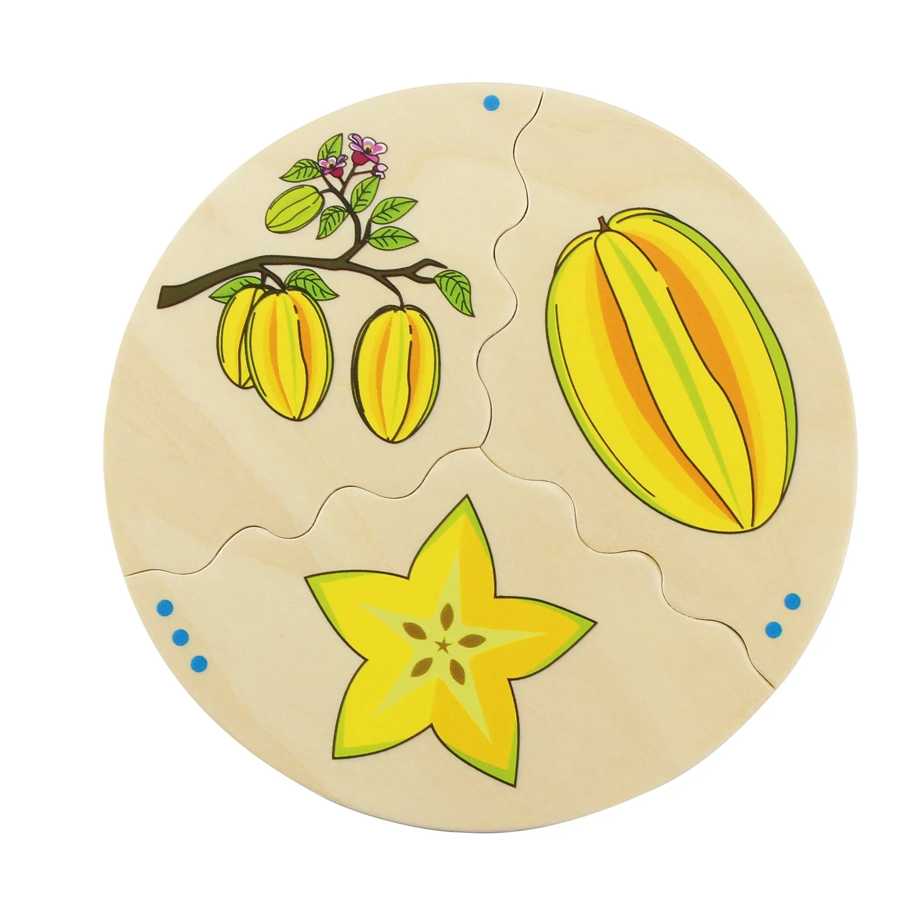 Beleduc Nawito 30-Piece Fruits Development Wooden Puzzle