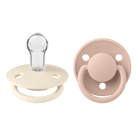 BIBS Pacifier Duo De Lux | Silicone | Ivory/Blush
