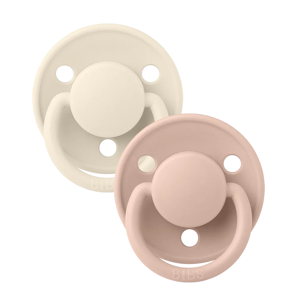 BIBS Pacifier Duo De Lux | Silicone | Ivory/Blush