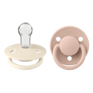 BIBS Pacifier Duo De Lux | Silicone | Ivory/Blush