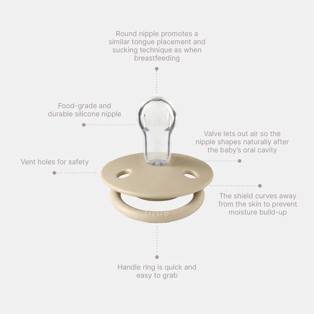 BIBS Pacifier Duo De Lux | Silicone | Ivory/Blush