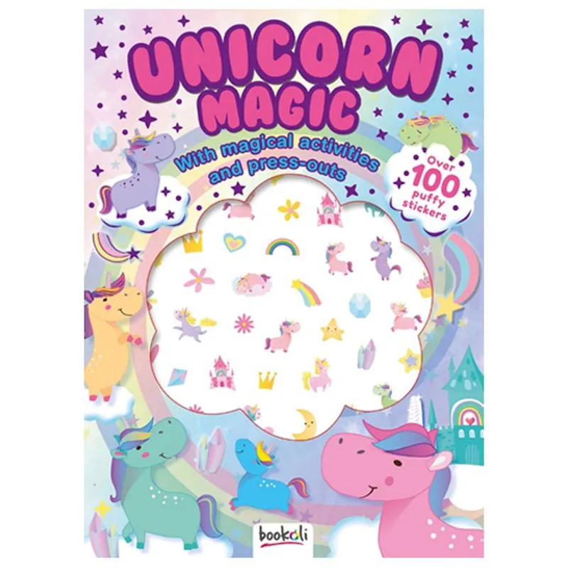 Bookoli Puffy Stickers Book Unicorn Magic