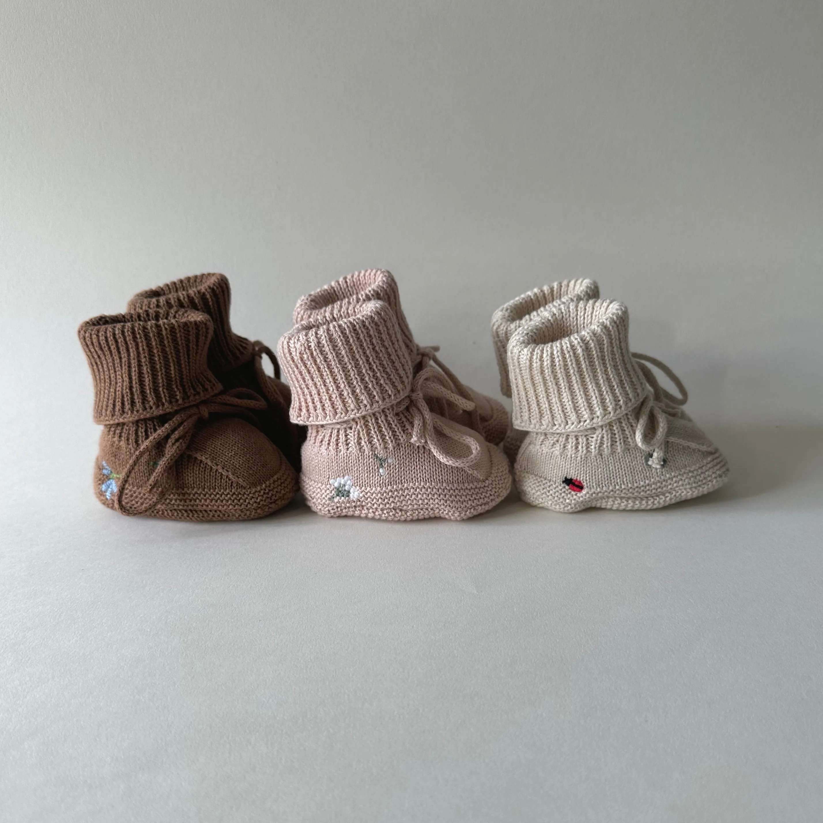 Booties - Althea | Flower on Mellow Rose | 0-4mo