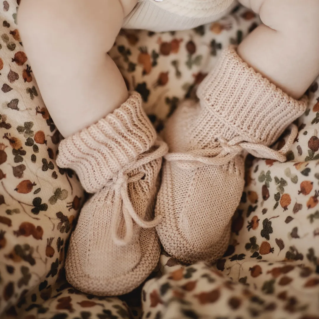 Booties - Althea | Flower on Mellow Rose | 0-4mo