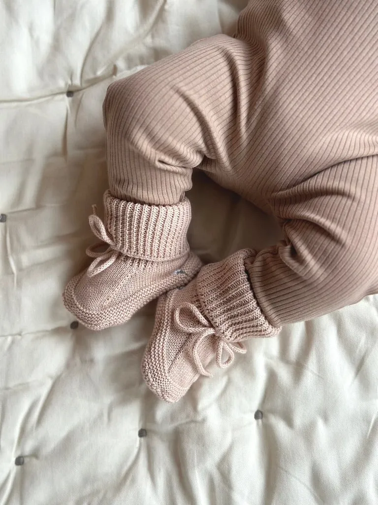 Booties - Althea | Flower on Mellow Rose | 0-4mo
