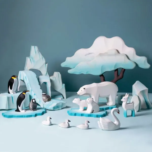Bumbu Toys | Fawn Standing in White & Blue