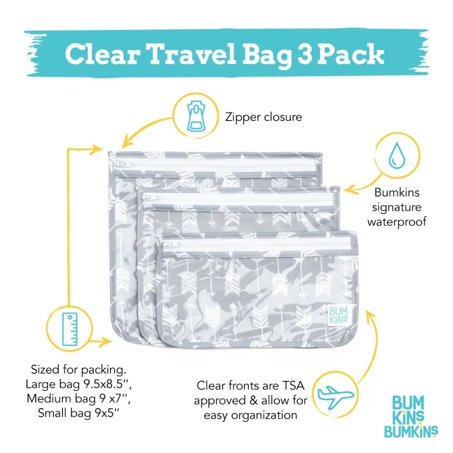 Bumkins Clear Travel Bags | Floral