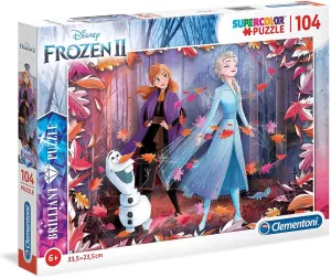 Clementoni 104 Piece SupeRColor Brilliant Puzzle Frozen II Olaf Anna Elsa