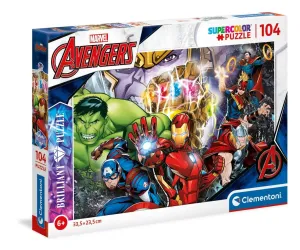 Clementoni 104 Piece SupeRColor Brilliant Puzzle Marvel Avengers Infinity Stone Gauntlet