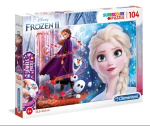 Clementoni 104 Piece SupeRColor Jewels Puzzle Frozen II Autumn Leaves Anna Olaf Elsa