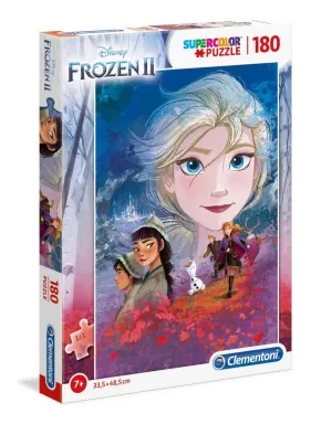 Clementoni 180 Piece SupeRColor Puzzle Frozen II Elsa Honeymaren Olaf Kristoff Anna