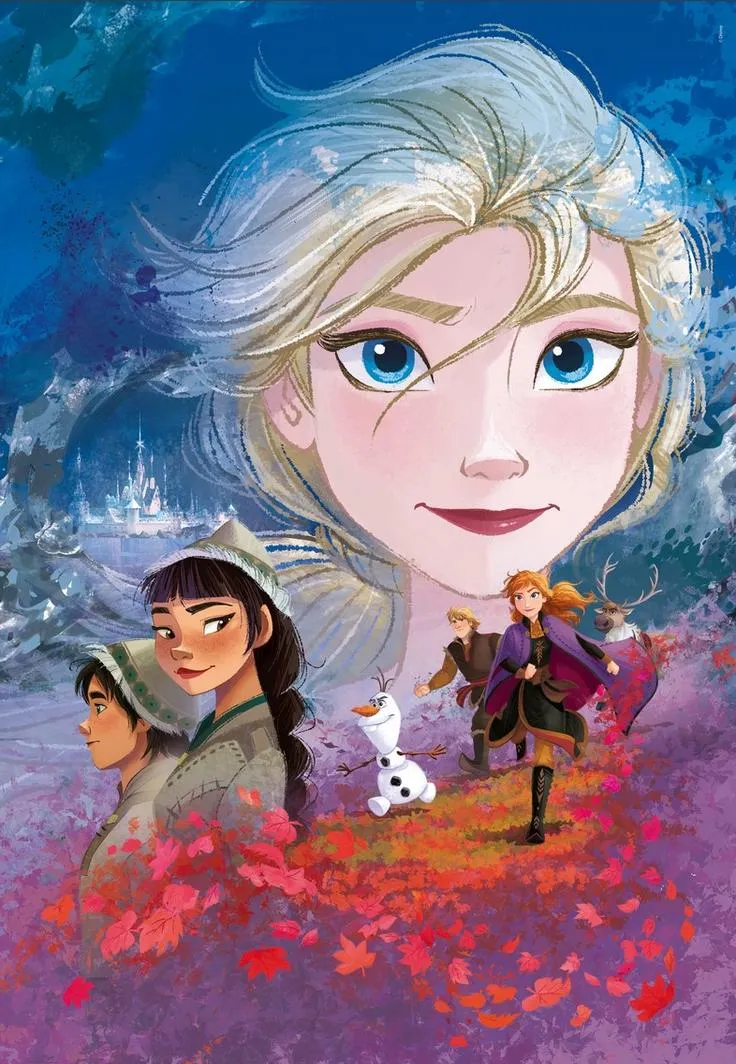 Clementoni 180 Piece SupeRColor Puzzle Frozen II Elsa Honeymaren Olaf Kristoff Anna