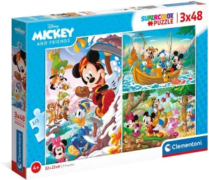 Clementoni 3X 48 Piece SupeRColor Puzzle Disney Mickey And Friends
