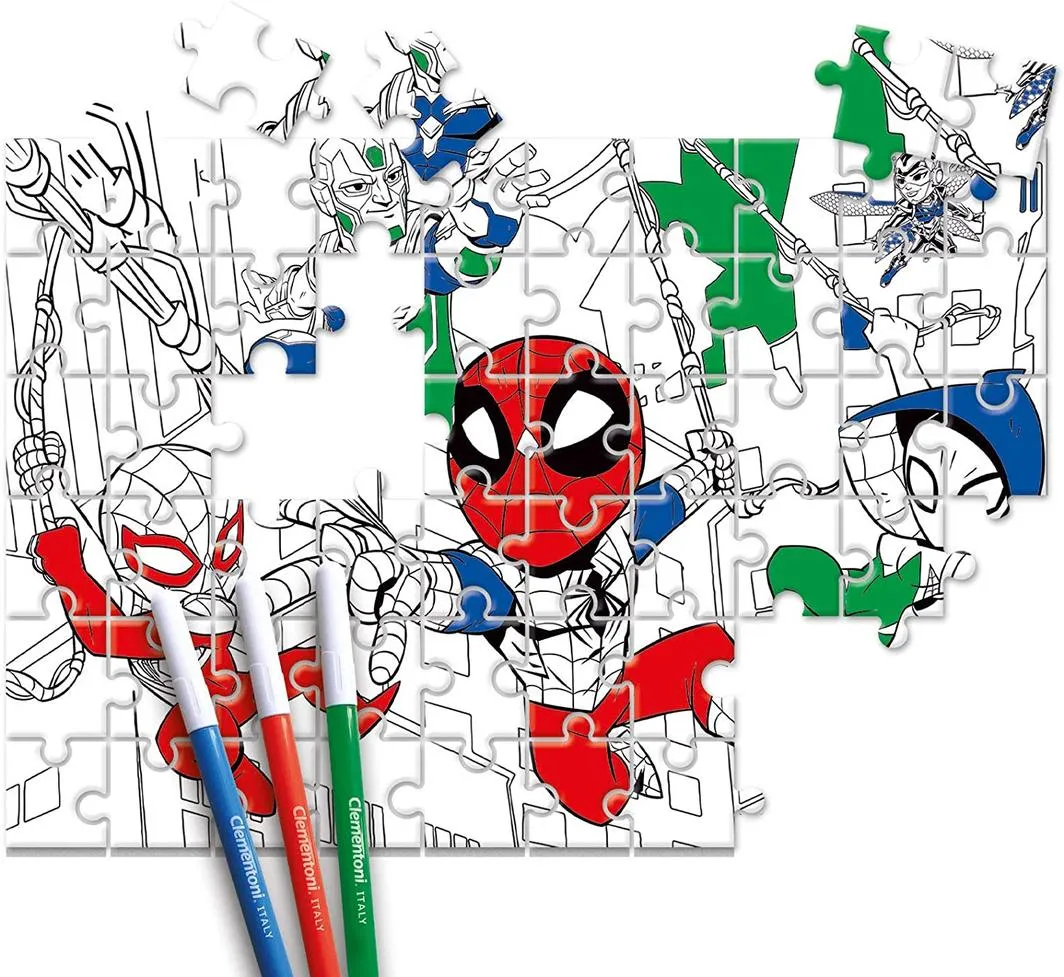 Clementoni 60 Piece Double Sided Happycolor Puzzle Marvel Super Hero Adventures