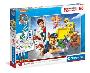 Clementoni 60 Piece SupeRColor Double-Face Puzzle Nickelodeon PAW Patrol Team