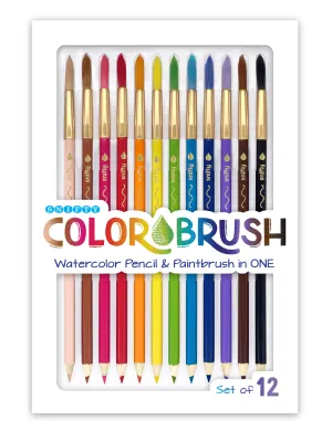 Colorbrush Watercolor Pencil Brush Set - Classic Colors (Set of 12)
