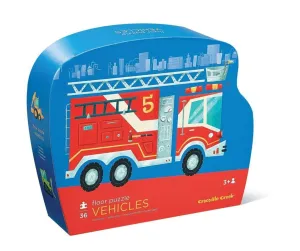 Crocodile Creek 36 Piece Fire Truck Floor Puzzle Vehicles