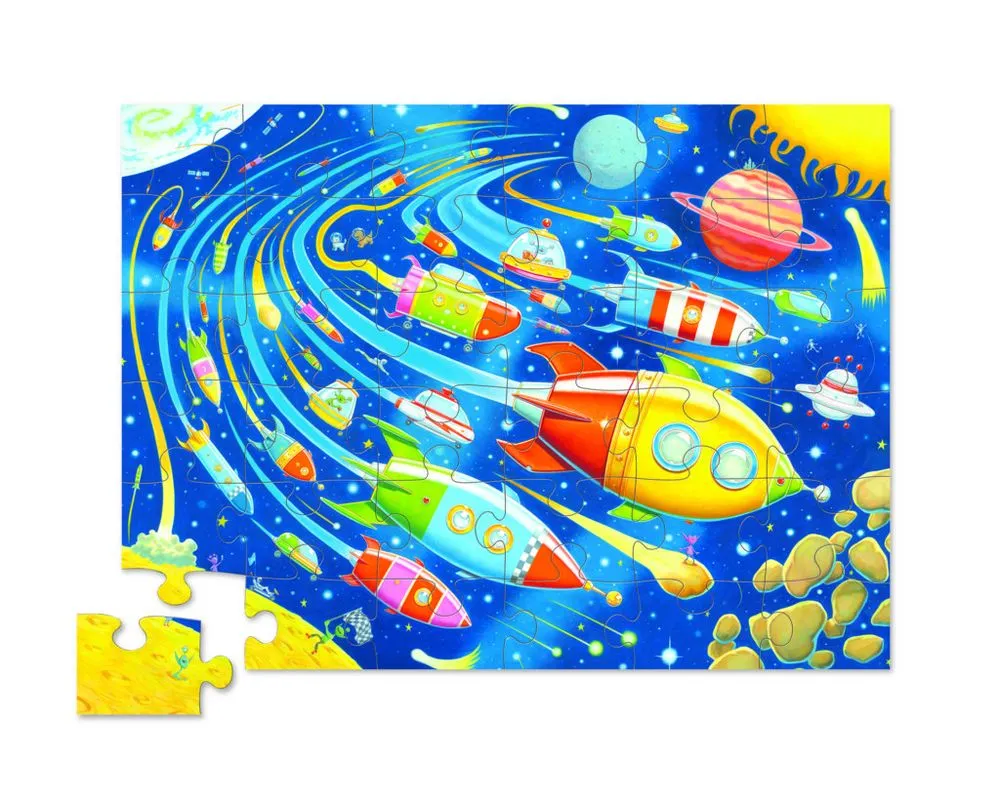 Crocodile Creek 36 Piece Floor Puzzle Space Race
