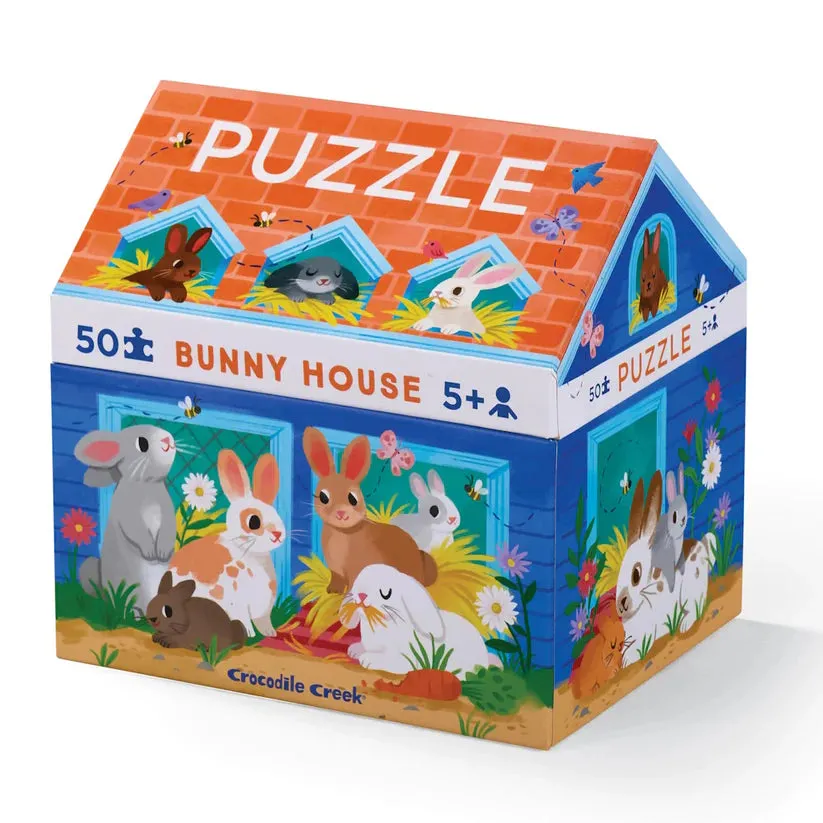 Crocodile Creek Jigsaw | 50pc House Puzzle | Bunny