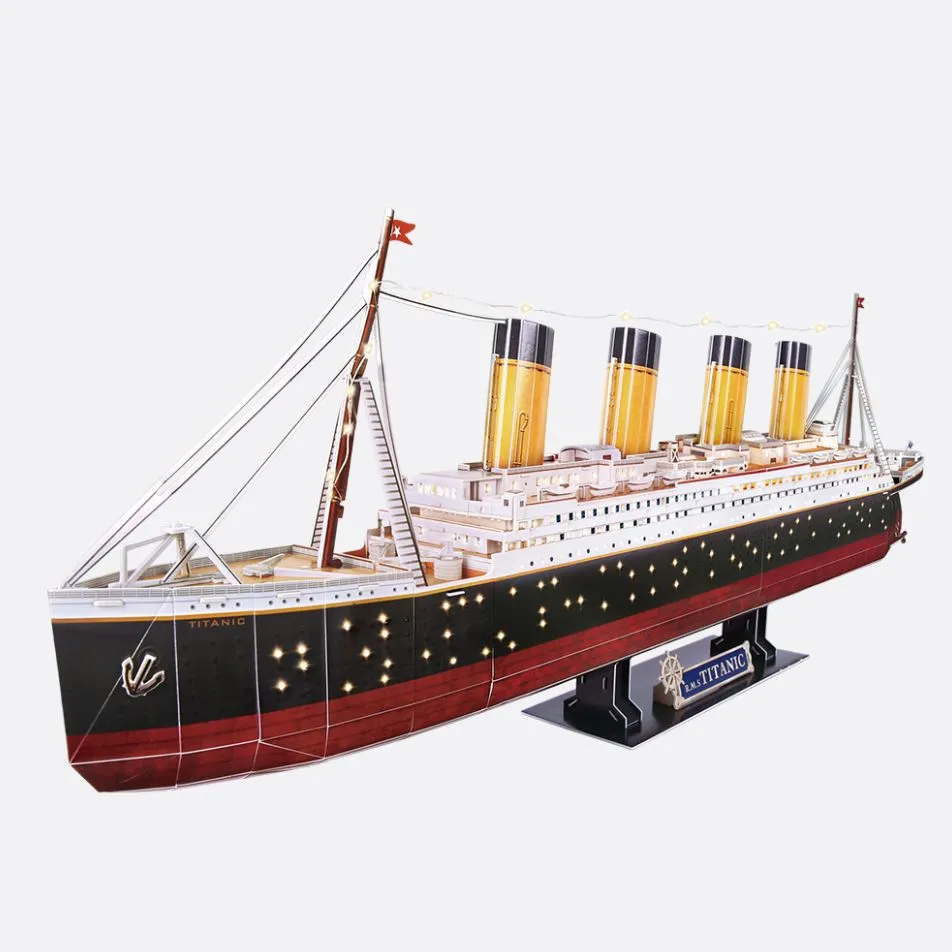 Cubic Fun 3D Puzzle Titanic Large With Led Lights