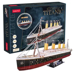 Cubic Fun 3D Puzzle Titanic Large With Led Lights