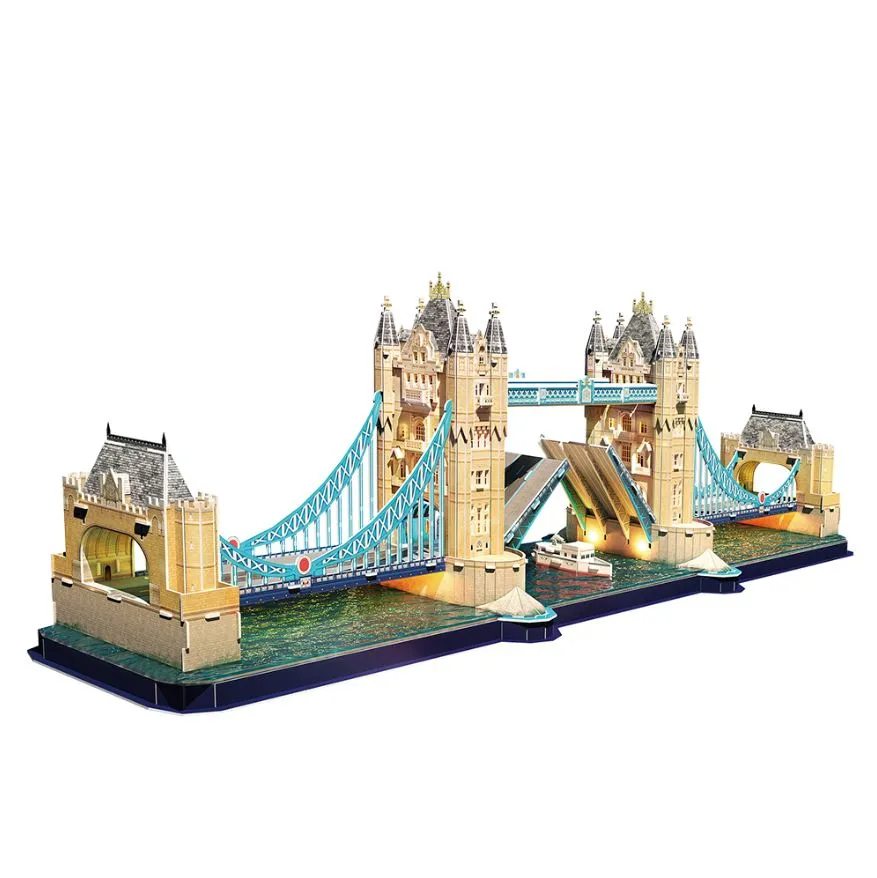 Cubic Fun 3D Puzzle Tower Bridge With Led Lights