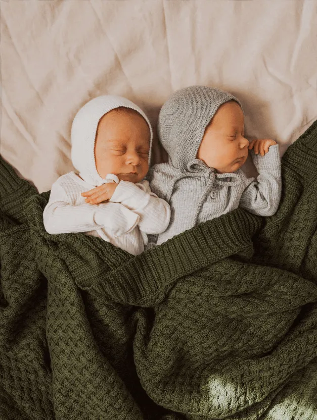 Diamond Knit Baby Blanket | Olive