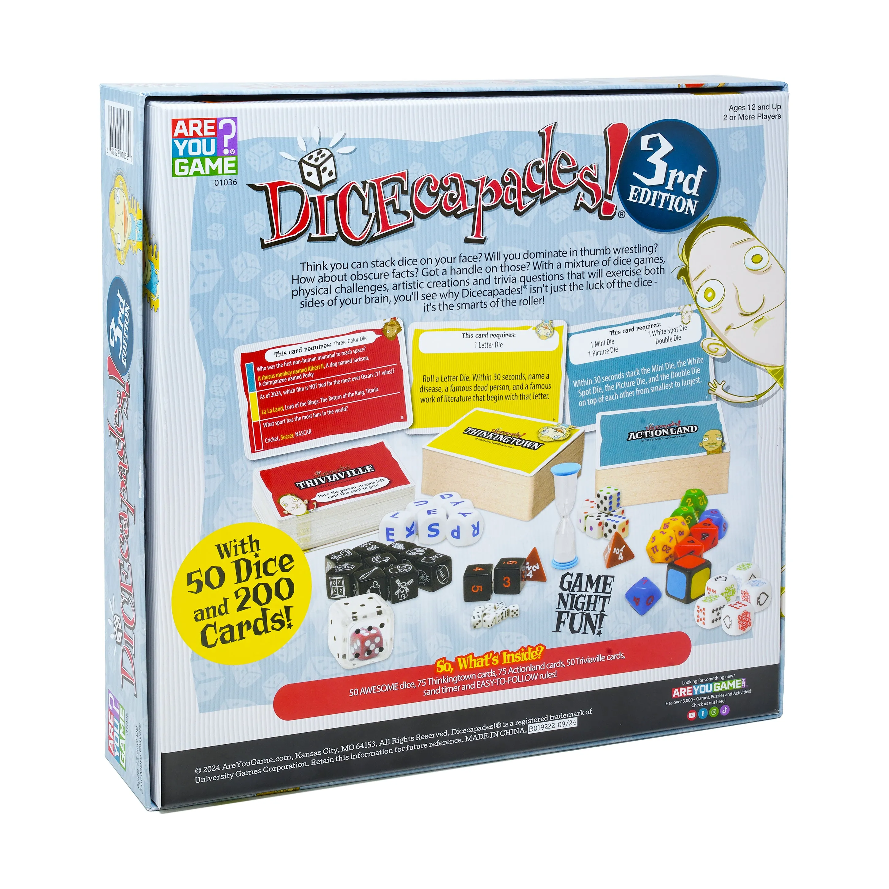 DICEcapades! 3rd Edition Family Board Game