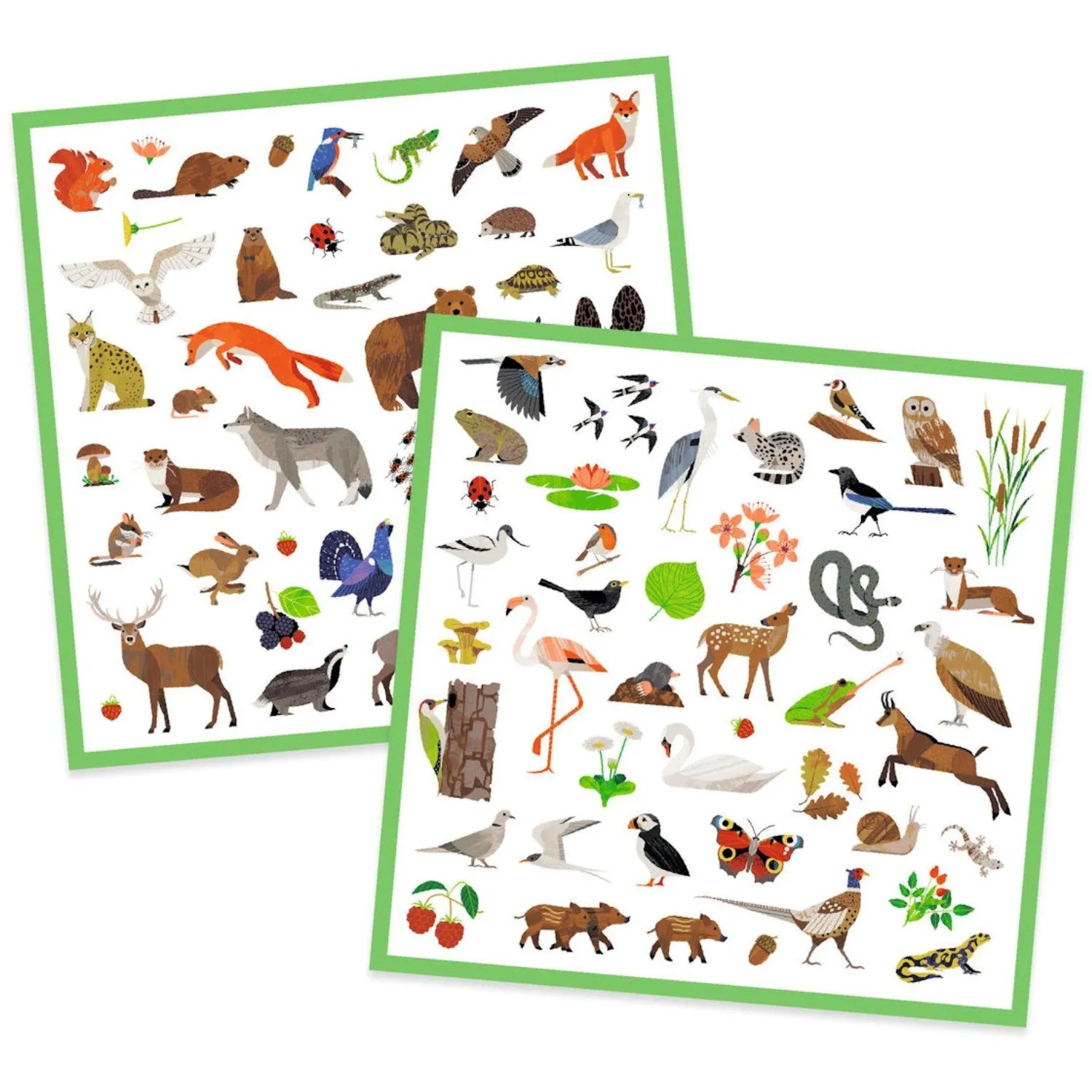 Djeco Klistermærker, Fauna