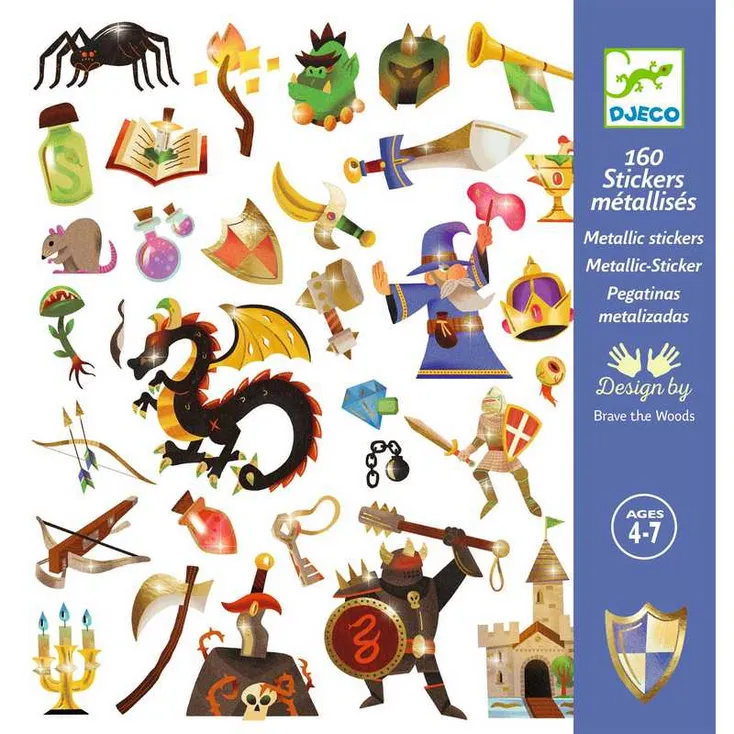 Djeco Stickers | Medieval 160pc