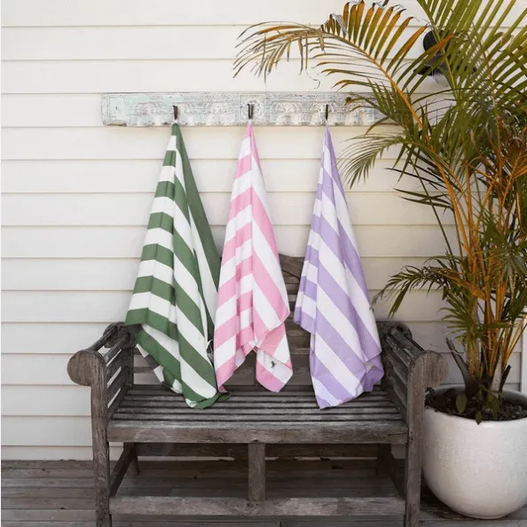 Dock & Bay | Beach Towel Cabana Light | Malibu Pink Large
