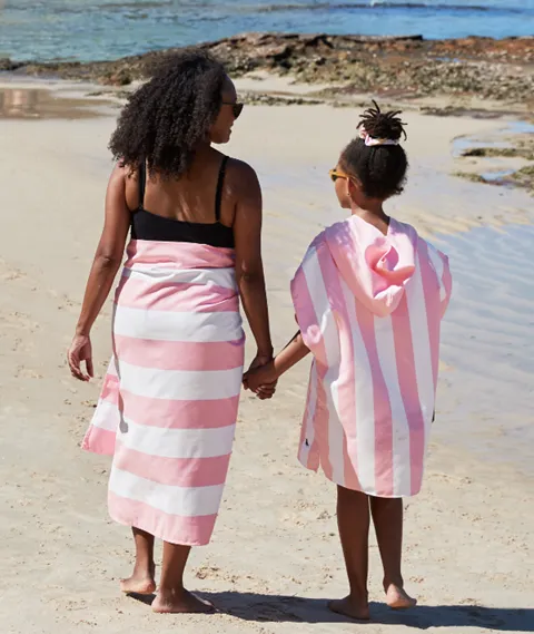 Dock & Bay | Beach Towel Cabana Light | Malibu Pink Large