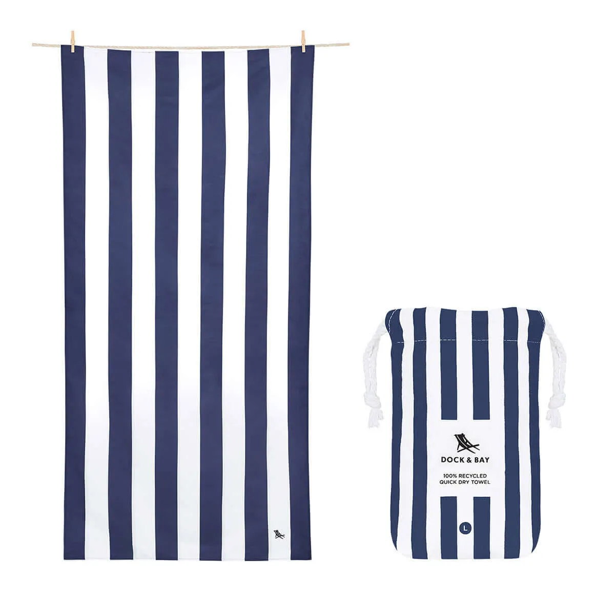 Dock & Bay | Beach Towel Cabana | Whitsunday Blue Large