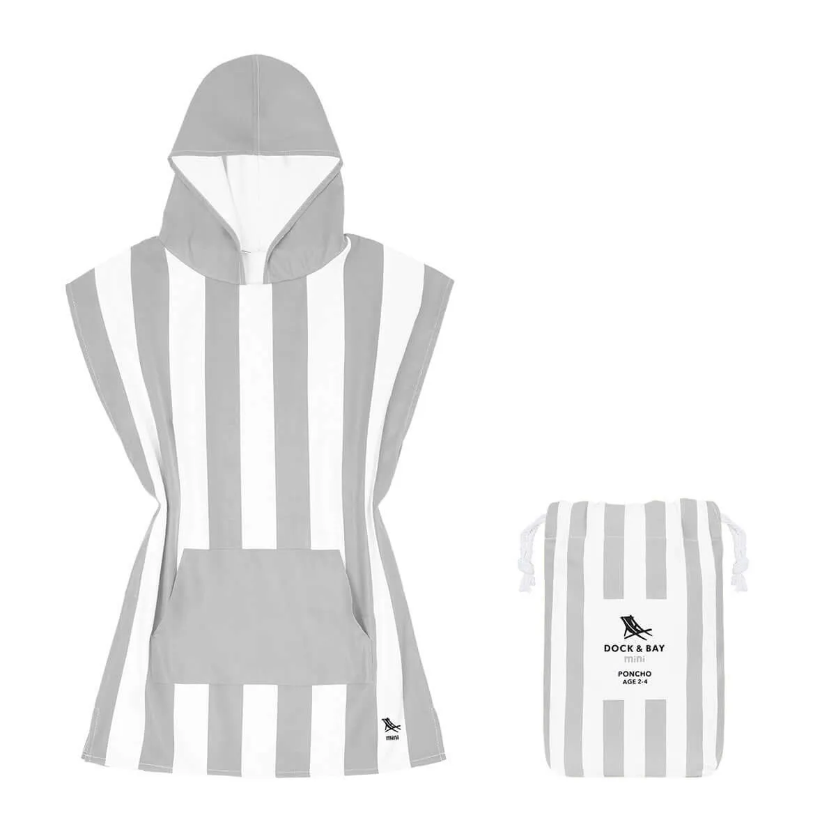 Dock & Bay | Poncho | Goa Grey | M 8-10 years