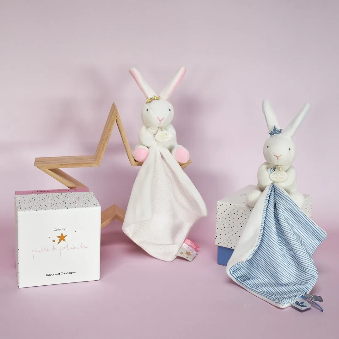 Doudou et Compagnie Pink Plush Bunny with Doudou Blanket