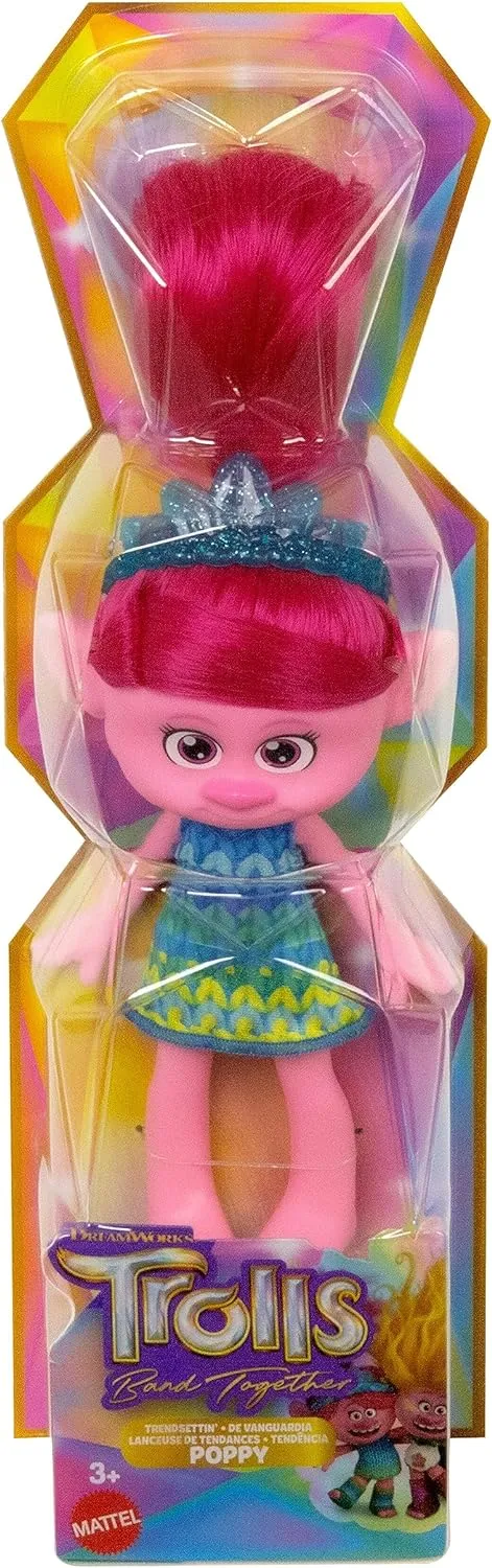 ?DreamWorks Trolls Band Together Trendsettin’ Fashion Doll, Queen Poppy with Vibrant Hair & Accessory