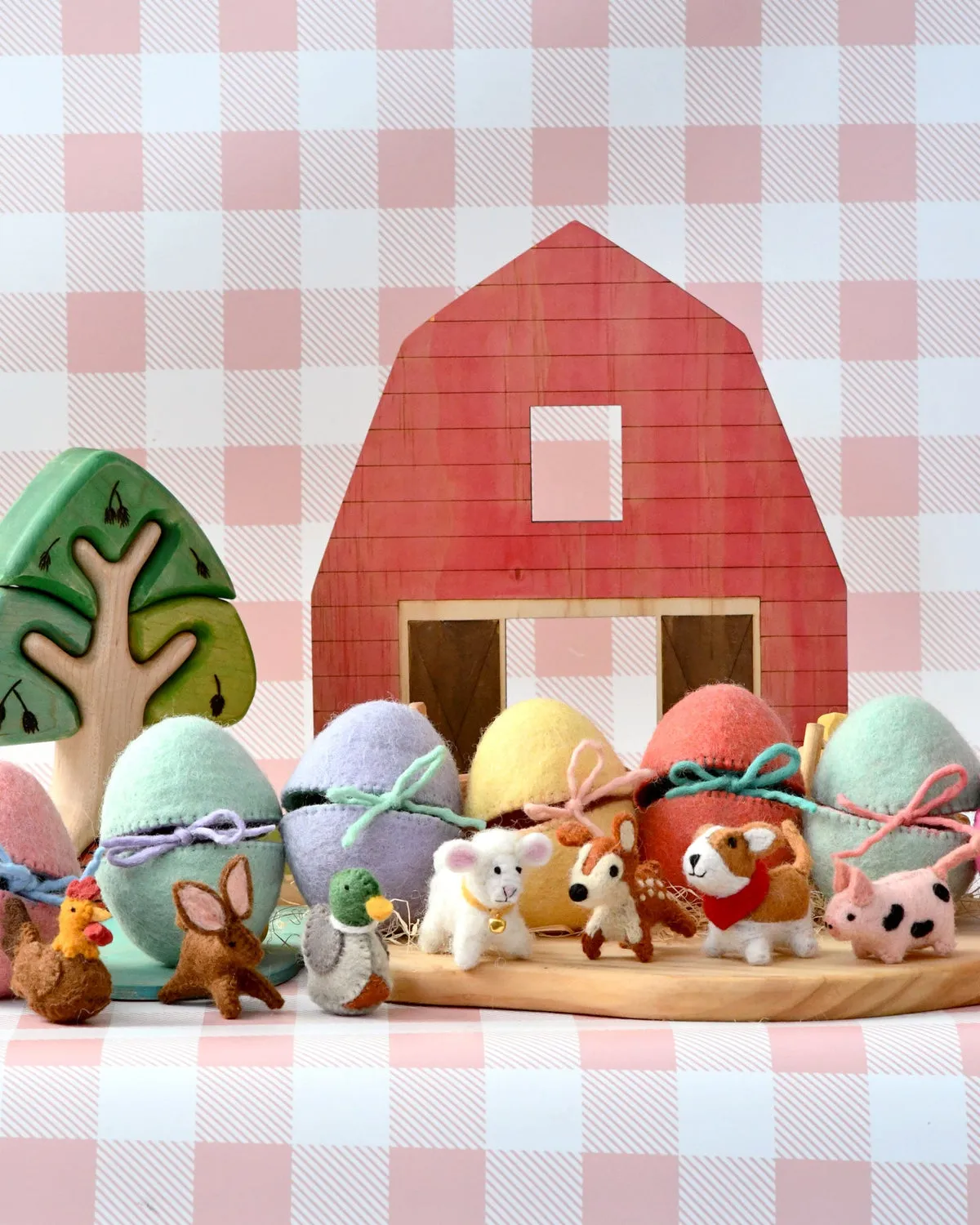 Easter Felt Surprise Egg | Mint with Corgi Puppy Inside