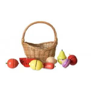 Egmont Toys Wooden Fruit and Vegetable Set In A Basket 3