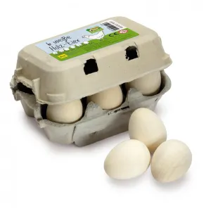 Erzi Eggs, White Sixpack