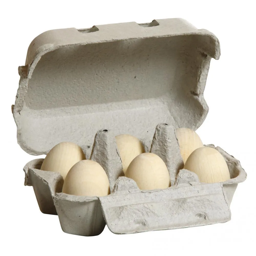 Erzi Eggs, White Sixpack