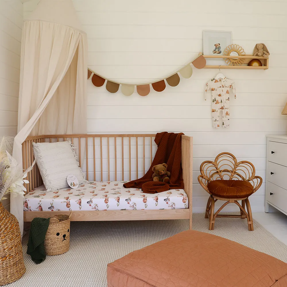 Fitted Cot Sheet | Bears