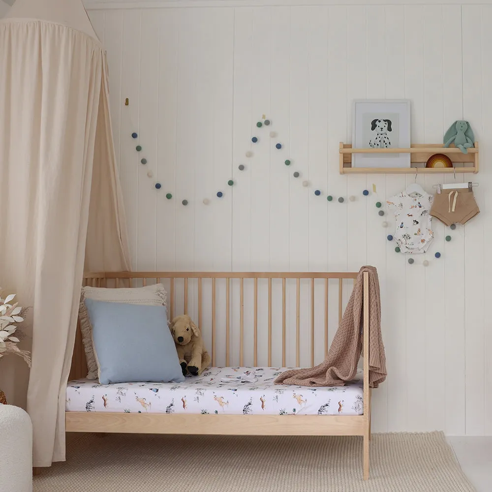 Fitted Cot Sheet | Dog Park