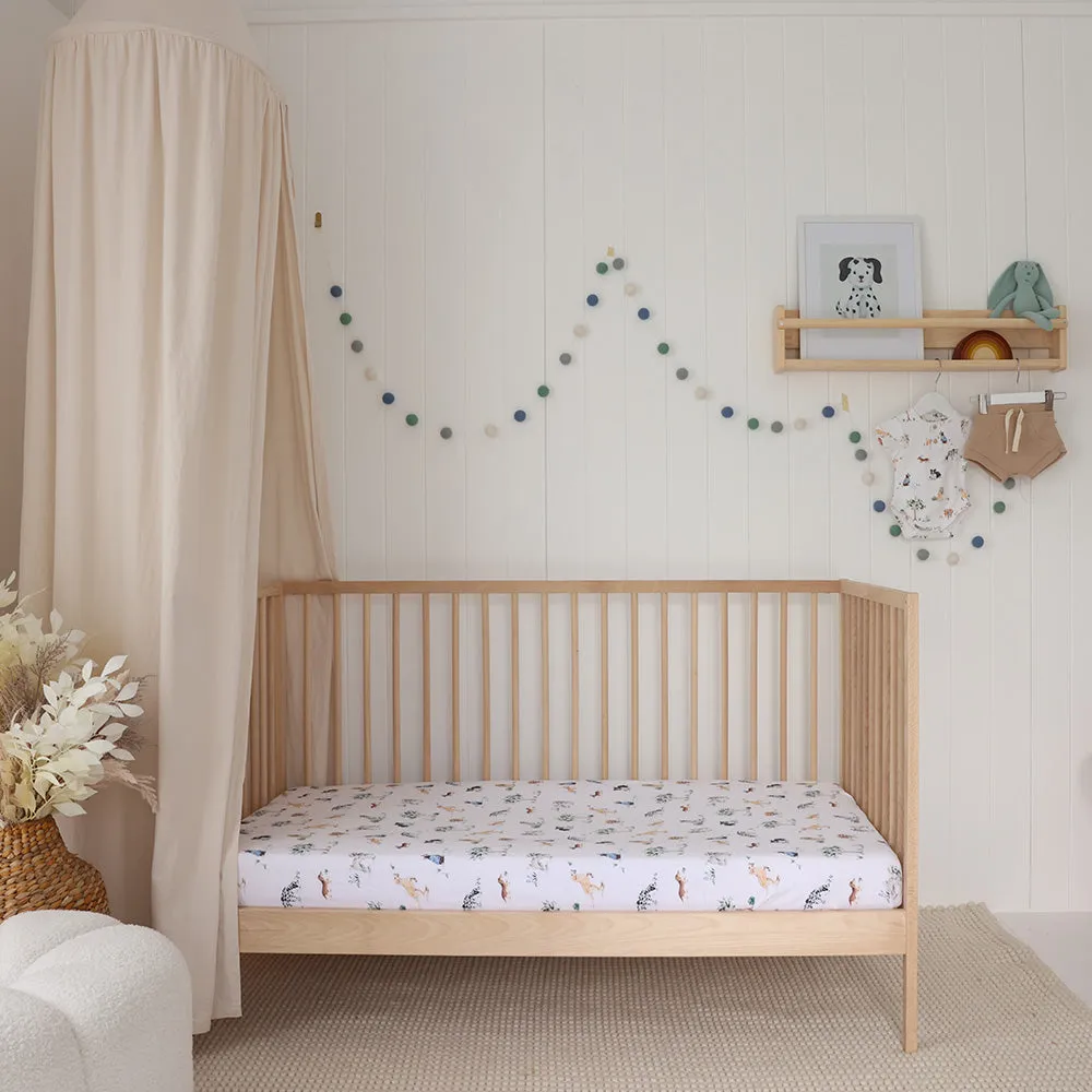 Fitted Cot Sheet | Dog Park