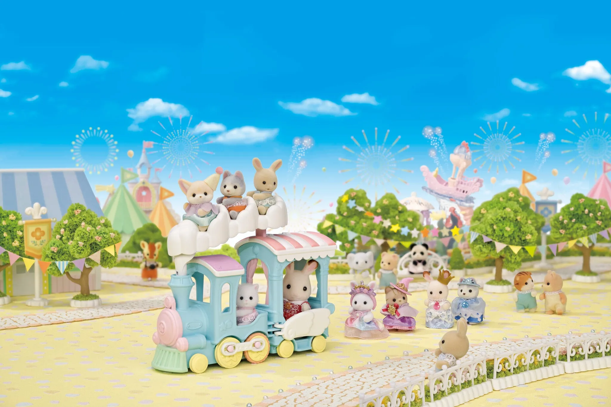 Floating Cloud Rainbow Train